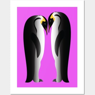 Emperor Penguins in Love Posters and Art